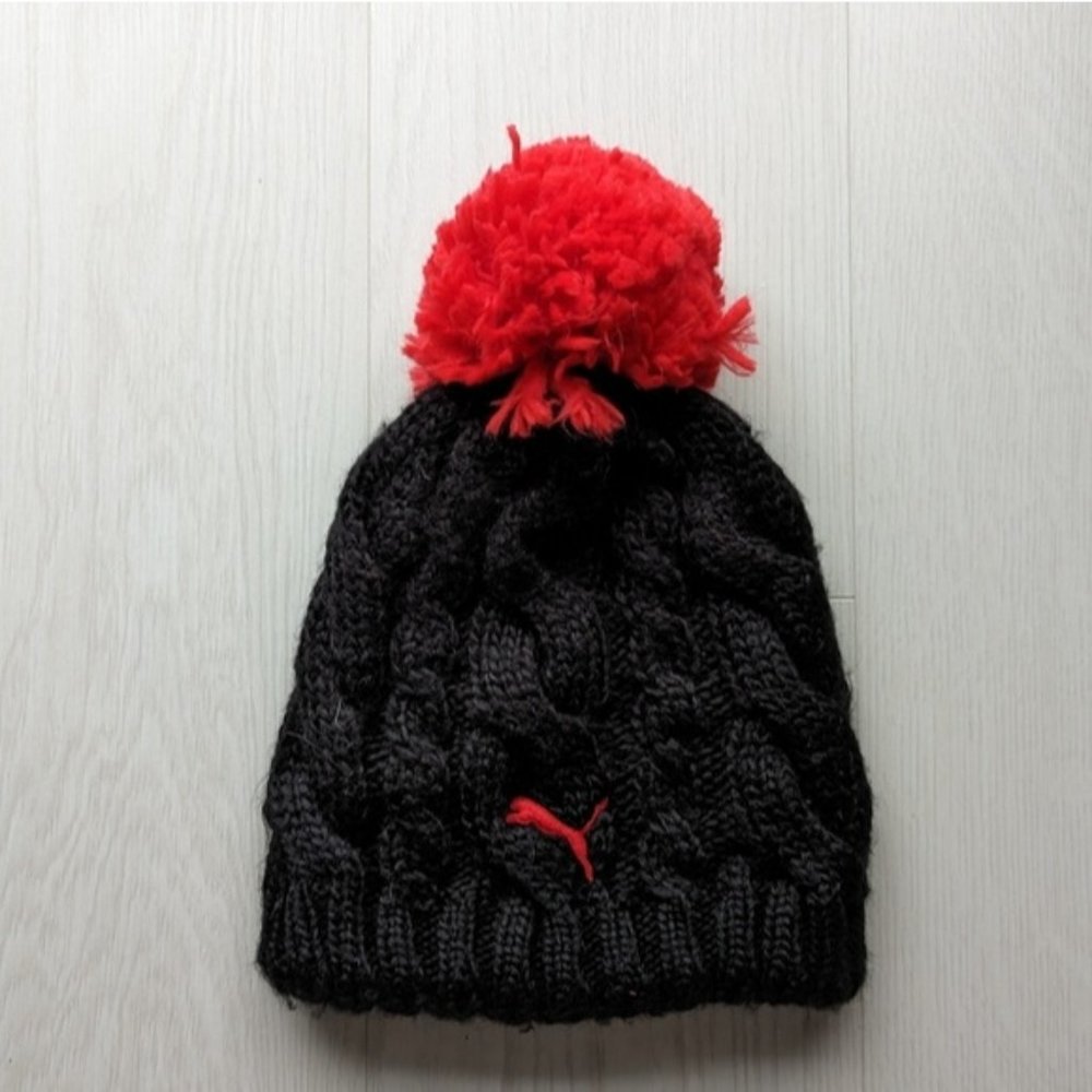LIKE NEW PUMA Beanie with pom pom Women's Hat
